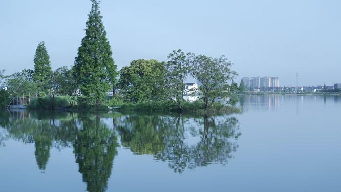 绍兴水乡江南水乡东鉴湖风景