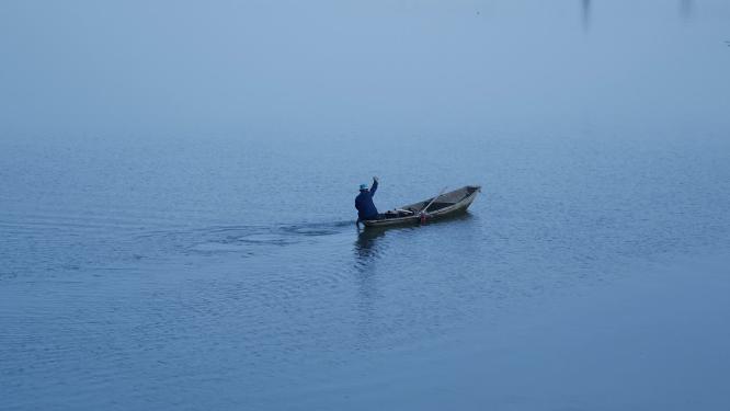 绍兴水乡江南水乡东鉴湖风景