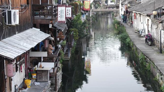 浙江绍兴书圣故里江南水乡风景视频