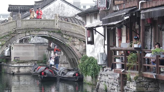 浙江绍兴书圣故里江南水乡风景视频