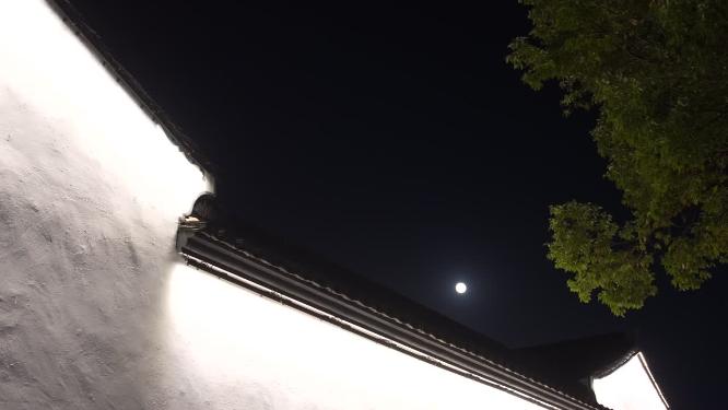 绍兴柯桥古镇景区夜景实拍视频