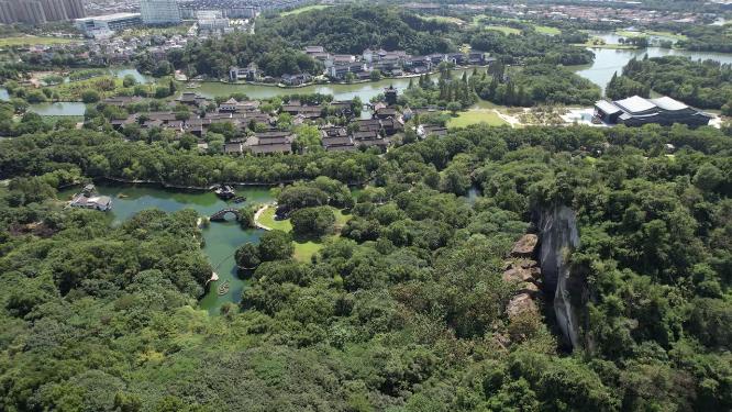 浙江绍兴柯岩景区航拍视频