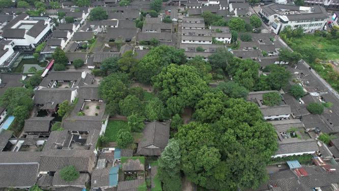 浙江绍兴鲁迅故里建筑航拍视频
