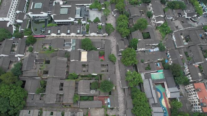 浙江绍兴鲁迅故里建筑航拍视频