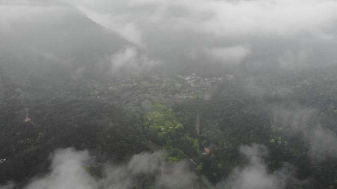 浙江天台山国清寺航拍视频