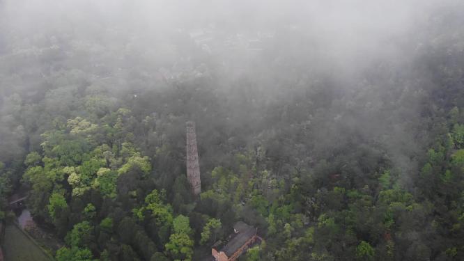 浙江天台山国清寺航拍视频