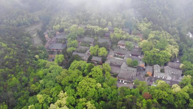 浙江天台山国清寺航拍视频