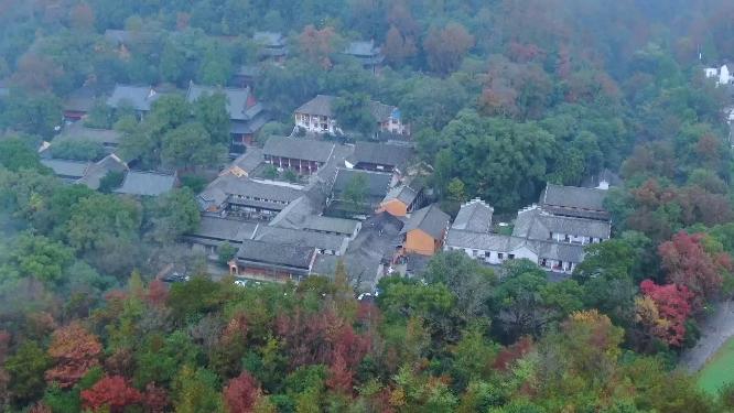 浙江天台山国清寺航拍视频