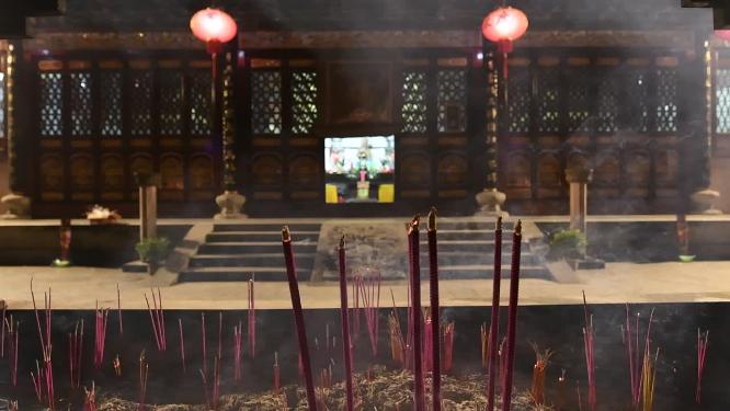 浙江天台山高明寺禅院视频素材