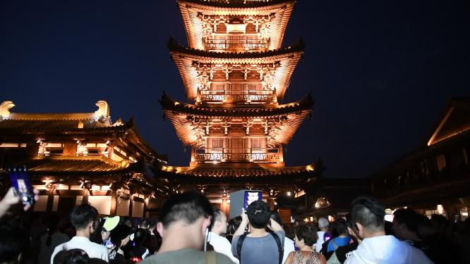 无锡灵山拈花湾禅意小镇视频素材