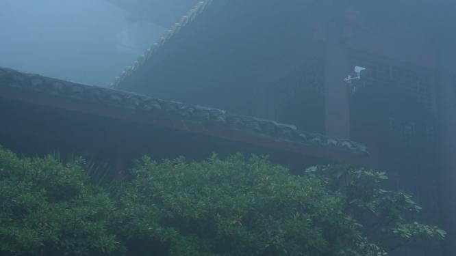 浙江天台山华顶寺雾景4视频素材