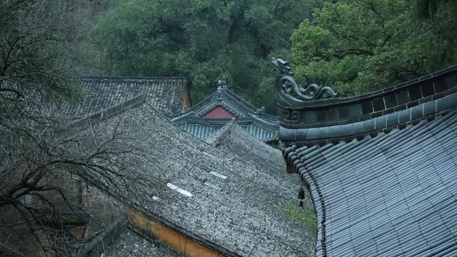 浙江天台山国清寺禅院实拍视频