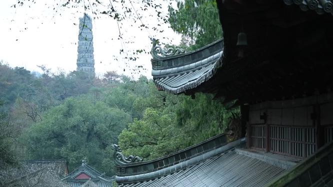 浙江天台山国清寺禅院实拍视频