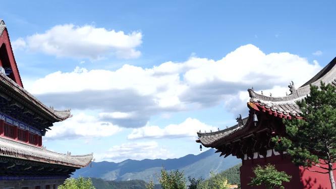 山西五台山竹林寺视频素材