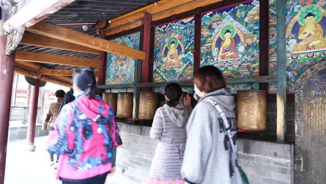 山西五台山台怀镇塔院寺视频素材