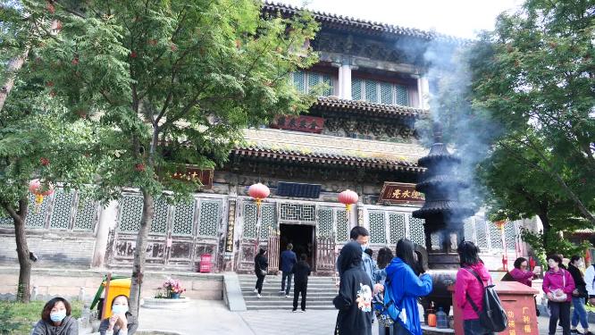 山西五台山台怀镇塔院寺视频素材