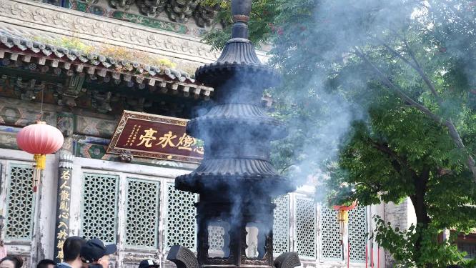 山西五台山台怀镇塔院寺视频素材