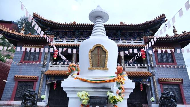 山西五台山广宗寺视频素材