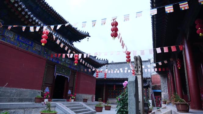 山西五台山广宗寺视频素材