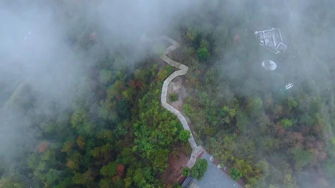 浙江天台山赤城山航拍视频