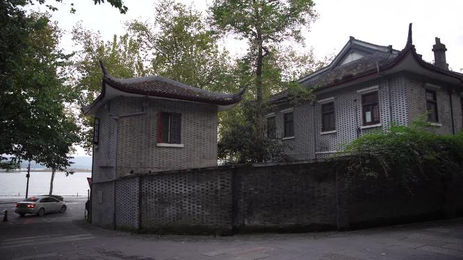 杭州西湖宝石山隐庐视频素材