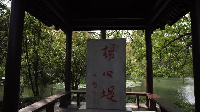 杭州西湖三堤之一杨公堤风景视频素材