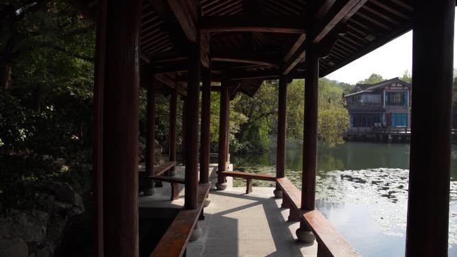 杭州西湖三堤之一杨公堤风景视频素材