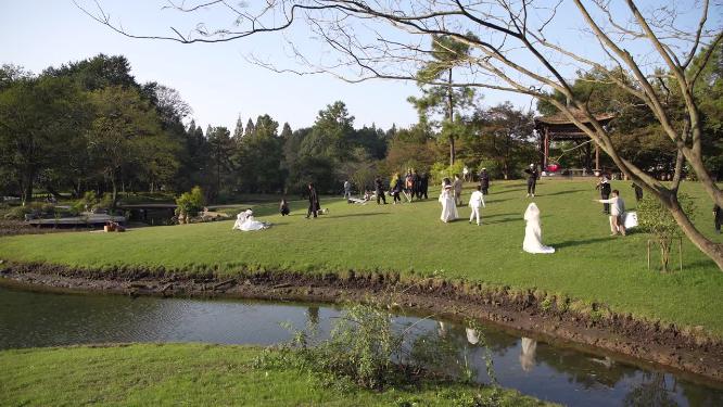 杭州西湖太子湾公园风景视频素材