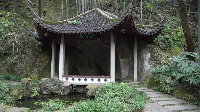 杭州西湖孤山南麓六一泉视频素材