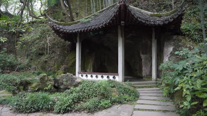 杭州西湖孤山南麓六一泉视频素材
