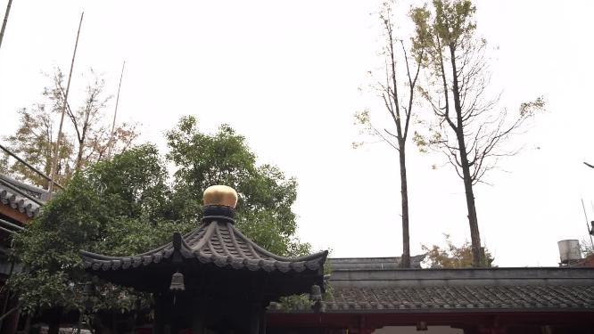 杭州玉皇山福星观道观实拍视频