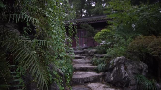 杭州西湖虎跑公园观音殿视频素材