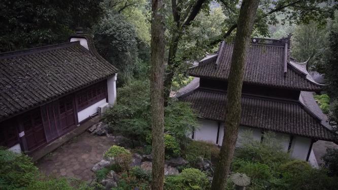 杭州西湖虎跑公园观音殿视频素材