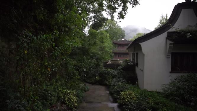 杭州西湖虎跑公园观音殿视频素材