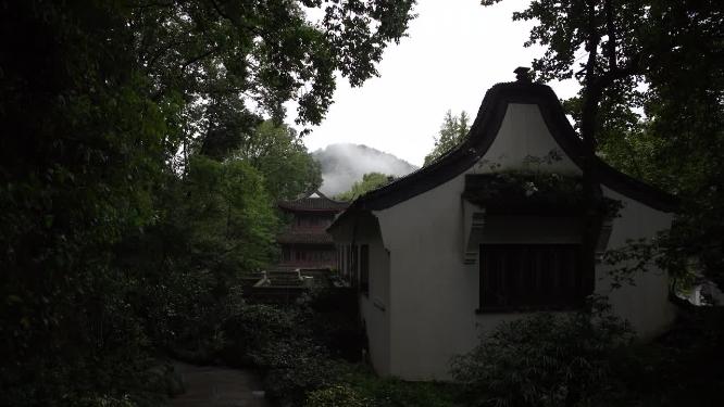 杭州西湖虎跑公园观音殿视频素材