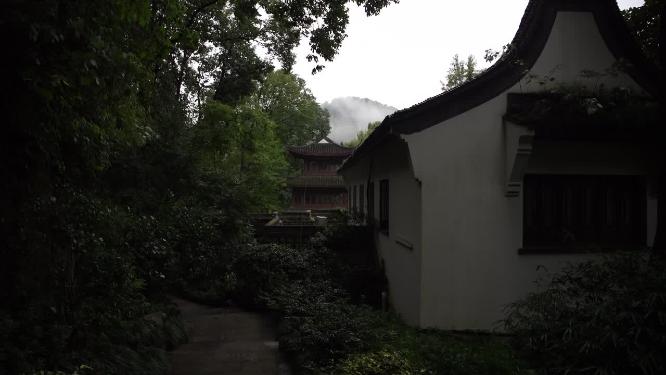 杭州西湖虎跑公园观音殿视频素材