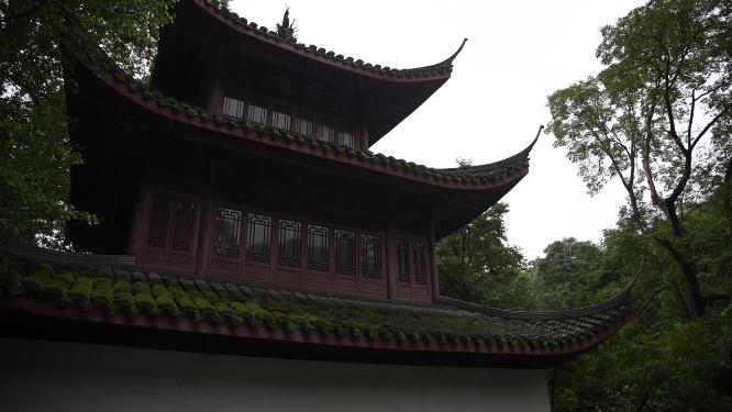 杭州西湖虎跑公园观音殿视频素材
