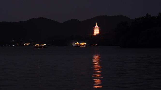 杭州西湖雷峰塔建筑视频素材