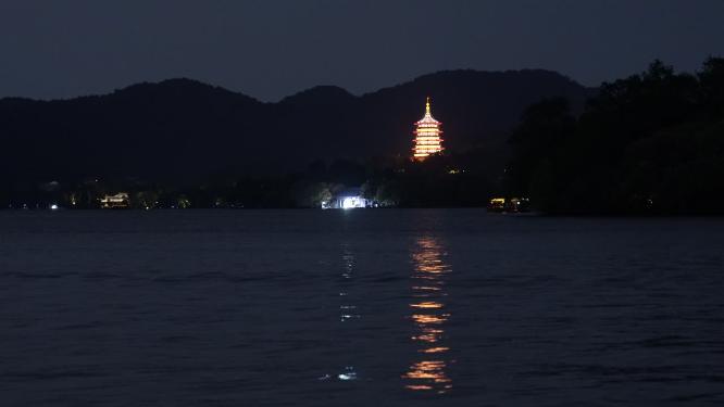 杭州西湖雷峰塔建筑视频素材