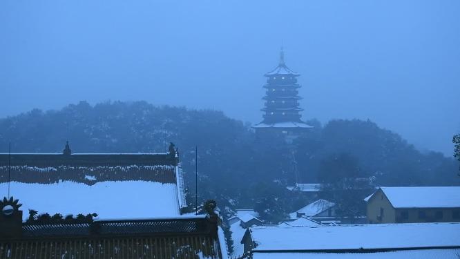杭州西湖雷峰塔建筑视频素材