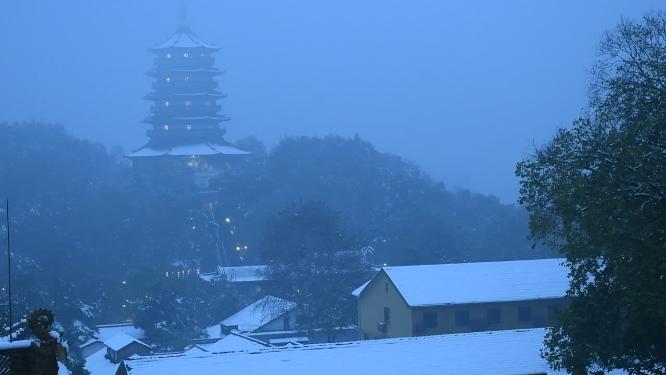 杭州西湖雷峰塔建筑视频素材