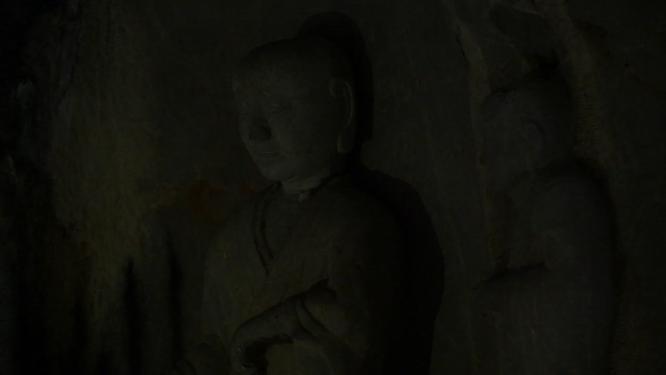 杭州西湖烟霞洞塑像视频素材