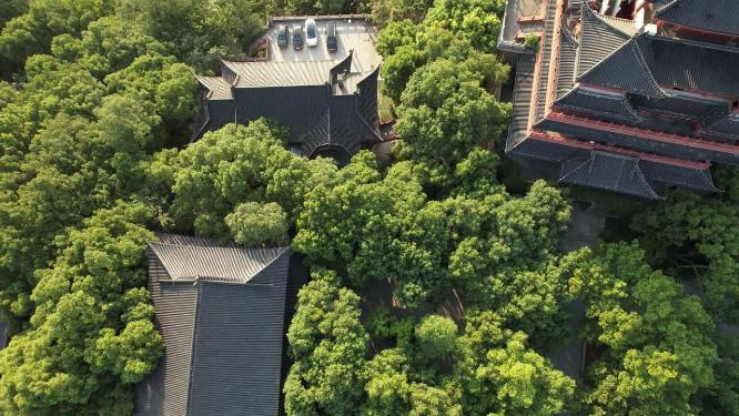 杭州吴山城隍阁航拍视频素材