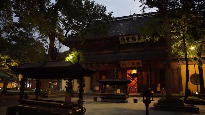 杭州西湖飞来峰灵隐寺禅院风景视频