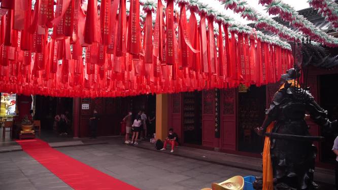 杭州北高峰灵顺寺天下第一财神庙景点实拍视频