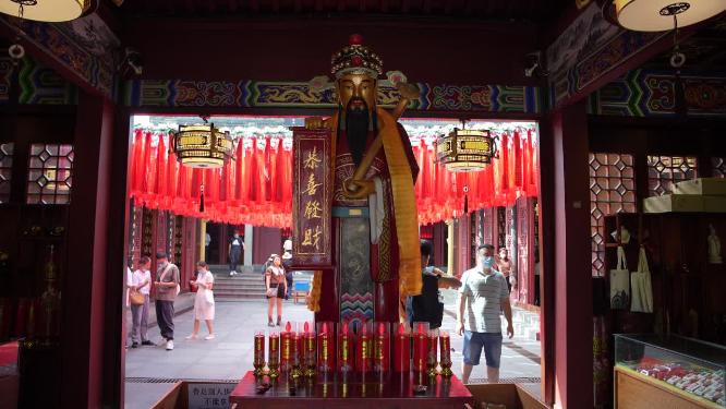 杭州北高峰灵顺寺天下第一财神庙景点实拍视频