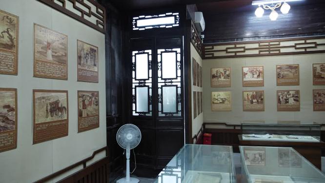 杭州上城区龚自珍纪念馆展厅视频素材