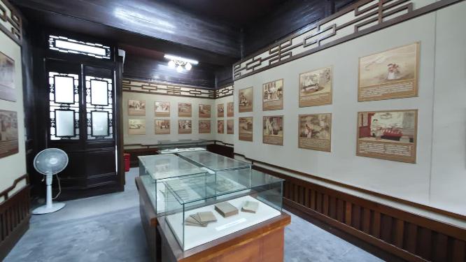 杭州上城区龚自珍纪念馆展厅视频素材