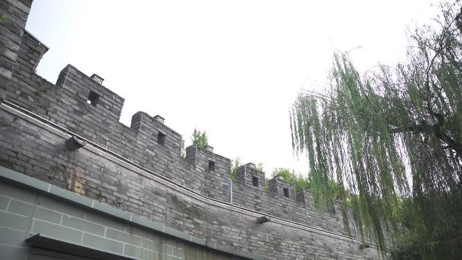 杭州拱墅区古城墙陈列馆景点视频素材