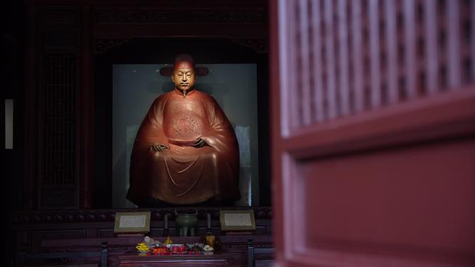 杭州三台山于忠肃公祠于谦祠视频素材